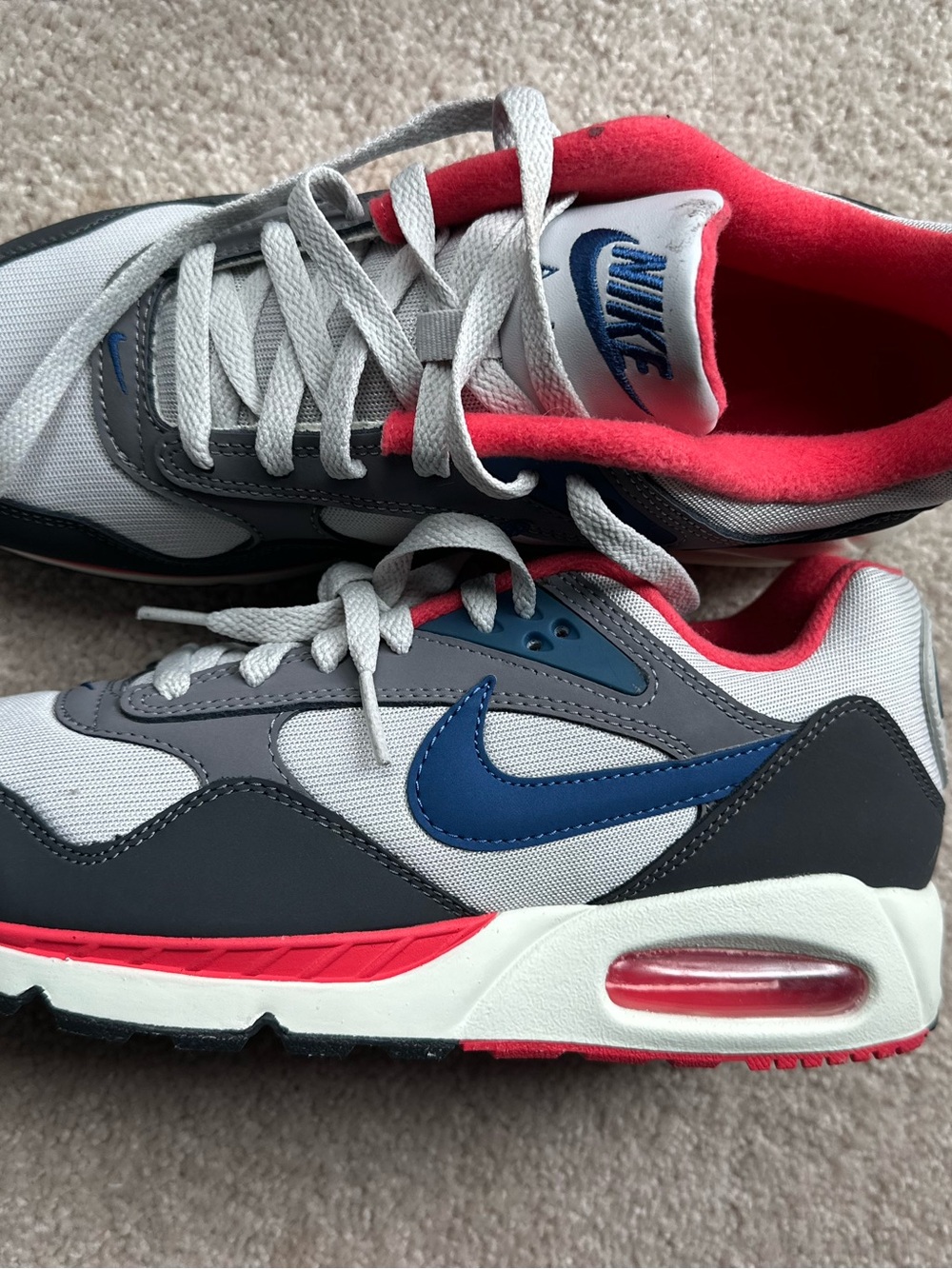 Nike Grey, Blue & Pink Air-Cushioned Sneakers